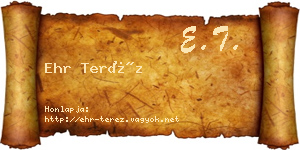 Ehr Teréz névjegykártya